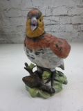 ROYAL CROWN Ceramic Decorative Bird by J. Byron 7.5