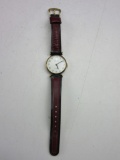 PEDRE 17 Jewels Stainless Steel Back Wrist Watch Faux Leather Band 8