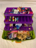 Lot of vintage Sewing Supplies and accessories in a Creative Options Case