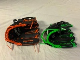 Lot of 2 VOLT 12 inch youth Baseball Gloves for Right Hand Thrower