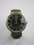 ACCEL Quartz Stainless Steel Black and Gold Toned Roman Numeral Watch 2.5