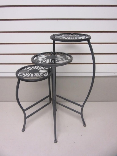 3-Tier Folding Metal Display 24" Tall