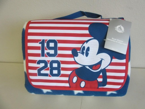 "1928" Mickey Mouse DISNEY 70"x80" Picnic Blanket NEW