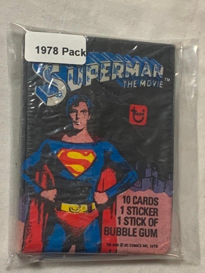 1978 SUPERMAN THE MOVIE Unopened Pack of Trading Cards SEALED