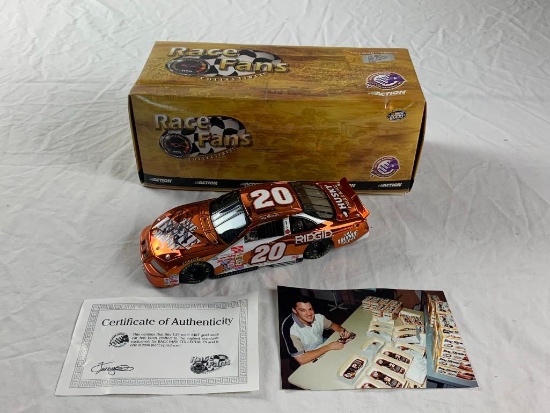 TONY STEWART 24kt GOLD ROOKIE OF THE YEAR 2000 Grand Prix 1:24 Diecast NASCAR AUTOGRAPH COA