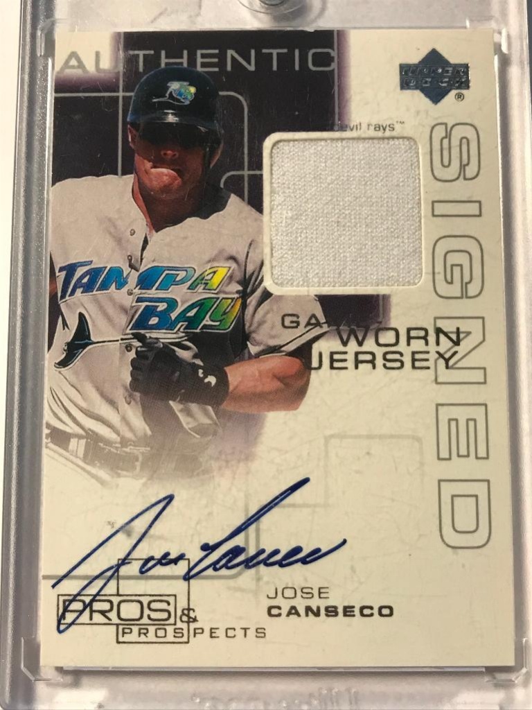 2000 Upper Deck Pros & Prospects Signed Game Worn Jersey Jose Canseco #JC  Auto | Art, Antiques & Collectibles | Online Auctions | Proxibid