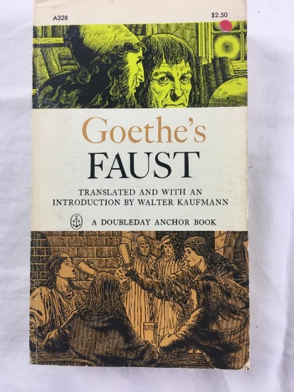 1963 "Goethe's Faust" Edited by Walter Kaufmann PAPERBACK