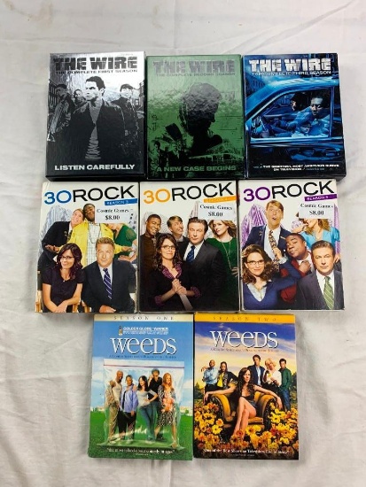 Lot of 8 DVD TV Series Seasons- The Wire, 30 Rock and Weeds