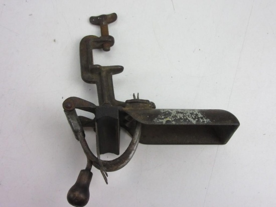 GOODELL Antique 18th Century Metal Mechanical Cherry Pitter from New Hampshire 9"x2.75"x7"