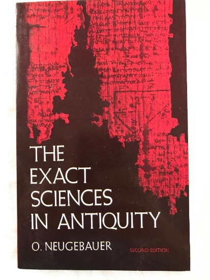 1957 "The Exact Sciences in Antiquity" by O. Neugebauer PAPERBACK