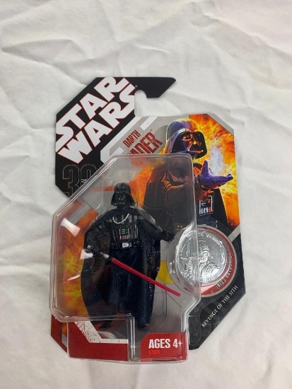 Star Wars 30th Anniversary DARTH VADER Action Figure with Coin NEW Revenge Of The Sith