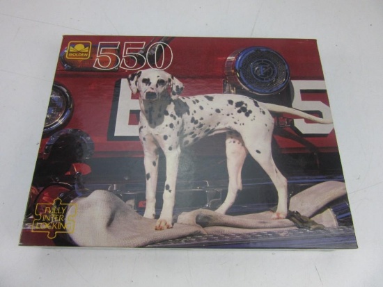 GOLDEN 550 Piece Puzzle 15.5"x18" Firefighter Dog Dalmatian Design