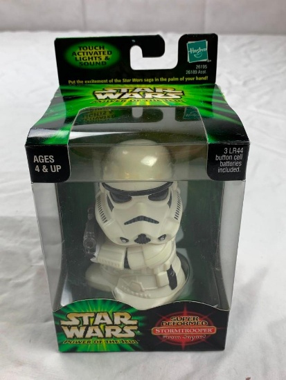 2001 Star Wars Power of the Jedi Super Deformed From Japan STORMTROOPER Figure NEW Lights and Sound