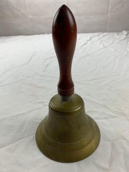 Vintage Brass Bell with wood handle