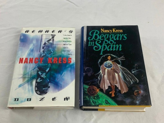 Lot of 2 NANCY KRESS 1st Edition HC Books Beggars in Spain and Beaker's Dozen