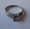 Vintage Sterling McGrath Hamlin Paste Engagement Ring Sz 6.5 1.45g total weight