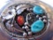 Silver Plated with Turquoise and Coral Frank Yazzie Navajo Belt Buckle
