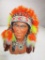 Native American Warrior Bust with Head Dress 20