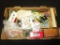 Box lot of miniature dollhouse furniture and furniture pieces