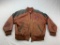 CORVETTE Reed Sportswear Leather Bomber Jacket Coat Brown Men's Size Large