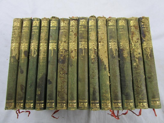 Antique Complete 14 Volume Set of The Works of William Makepeace Thackary