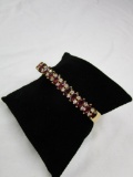 18K Gold Diamond and Ruby Bracelet 26.32g total weight