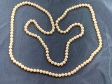 Vintage 1970's Genuine Pearl Necklace 163 Pearls 52