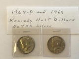 1969D and 1969 40% Silver Kennedy Half Dollars