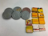 Lot of vintage 8MM Films some with metal storage containers