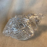 Genuine Beautiful Waterford Crystal Seashell Figurine Decoration Paperweight in Excellent Condition