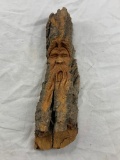 Old Man Wizard Wood Craved Figure Signed by Artist