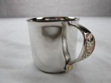 Stainless Steel Child's Mug with Enamel Handle