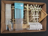 Lot of exterior dollhouse pieces for fencing, lattice, and trim