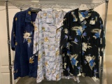 Lot of 3 GEORGE Men's Hawaiian Style Short Sleeve Button Up Shirts Size 3XL