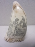 Scrimshaw on bone 