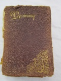 Antique Robert Browning's Selected Poems 1st Ed. Leather-covered book dated 1896 in very poor