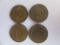 4 Pre-Euro German 10 Pfennig Coins and a 1946 Canada 1 Cent Penny