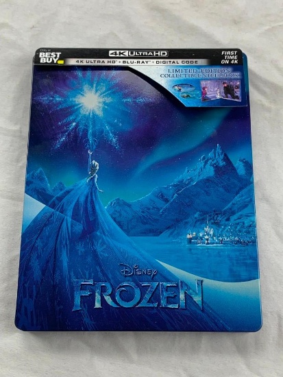 Walt Disney FROZEN Steelbook 4k Ultra HD Blu-ray Disc and Blu-ray Disc MINT