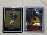 MARSHAWN LYNCH Lot of 2 Rookie Cards- Playoff Prestige 081/100 and Topps Chrome