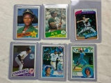 Lot of 6 1980's Baseball STARS HOF- George Brett, Nolan Ryan, Yount, Mattingly, Henderson
