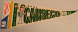 Vintage Jose Canseco Oakland Athletics A's Chacture Pennant, #33, MLB, Baseball