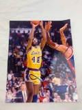 JAMES WORTHY Lakers AUTOGRAPH Basketball Photo