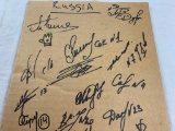 Basketball Floor Tile Signed by 12 Players UNKNOWN