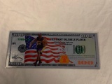 KOBE BRYANT Silver Foil NOVELTY Banknote