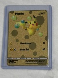 POKEMON PIKACHU Limited Edition Replica Gold Metal Card