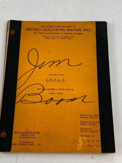 Original 1966 THE MAN FROM UNCLE The Her Master's Voice Affair TV Script