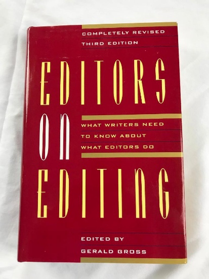 1993 "Editors on Editing" Edited by Gerald Gross HARDCOVER