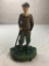 Vintage Cast Iron Golfer Golf Sculpture Figure Door Stop 14