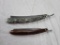 Lot of 2 barber style straight razors