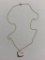 14k Gold Necklace with heart Pendent 1.1 Grams